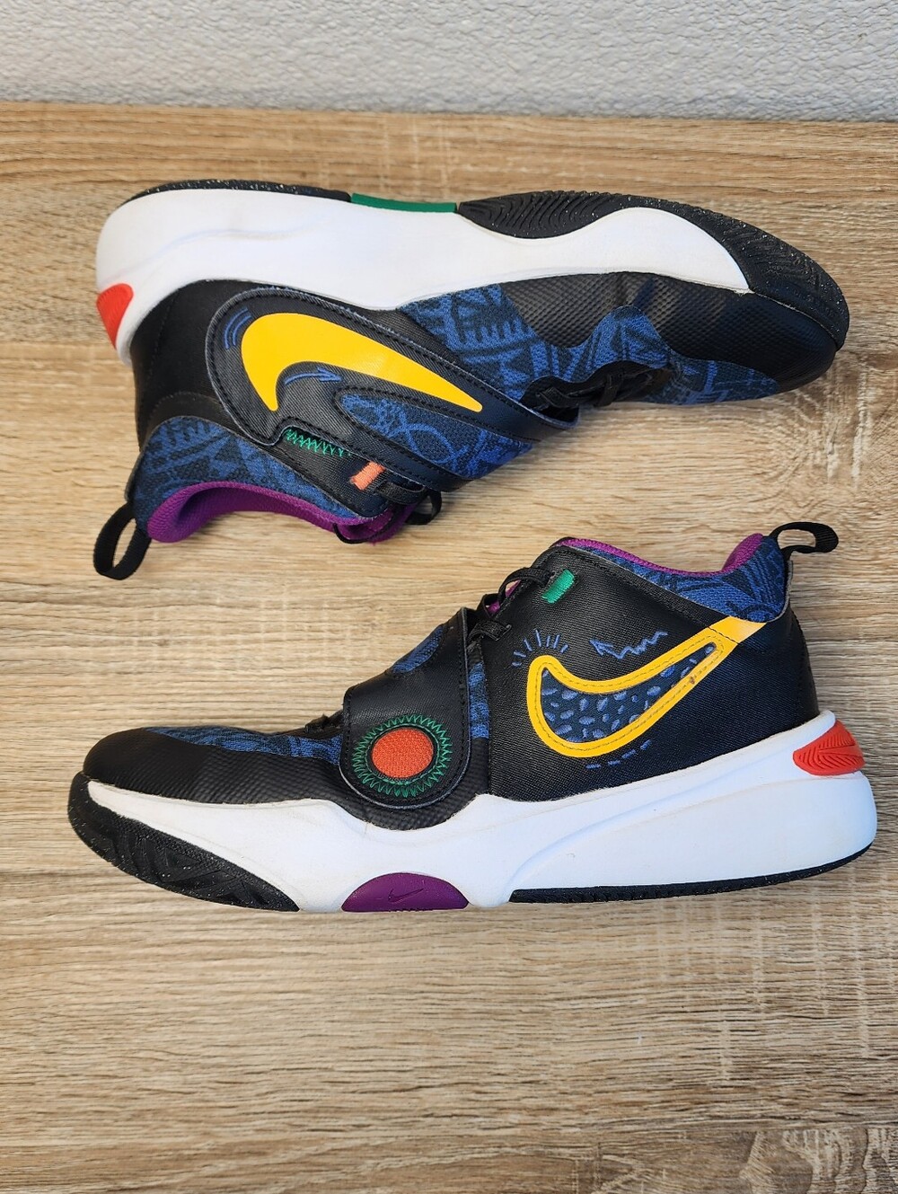 NIKE Team Hustle D 11 SE Black Mystic Navy Cosmic Sneaker Shoe 7 Youth - Picture 8 of 14